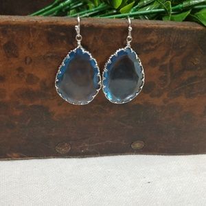 Ice Blue Teardrop Earrings